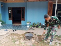 Satgas TMMD Ke-111 Kodim 1207/Pontianak Tak Segan Membantu Tugas Orang Tua Angkat   