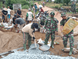 Program TMMD Ke-111 Kodim 1207/Pontianak Tetap Berjalan di Tengah Wabah Virus Covid-19   