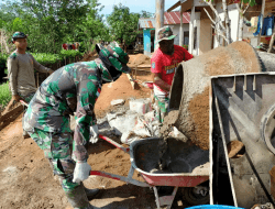 Satgas TMMD Reguler Ke-111 Kodim 1207/Pontianak Tetap Semangat Membangun Desa   