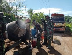 Semboyan Yang Diterapkan Para Prajurit Baret HitamDalam TMMD Ke-111 Kodim 1207/Pontianak