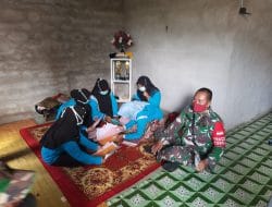 Bersama Germas, Satgas TMMD Ke-111 Kodim 1207/Pontianak Jaga Kesehatan Rakyat