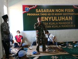 DanSSK TMMD Ke-111 Kodim 1207/Pontianak Berikan Wawasan Kebangsaan dan Bela Negara Kepada Warga