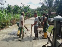 Berpacu Dengan Waktu, Satgas TMMD Ke-111 Kodim 1207/Pontianak Kebut Pengerjaan Fisik   