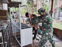 Anggota Satgas TMMD Ke-111 Kodim 1207/Pontianak Jalin Silahturahmi dan Kerja Sama Yang Baik Bersama Komponen Masyarakat   