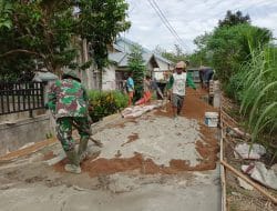 Melalui Program TMMD Ke-111 Kodim 1207/Pontianak, TNI Ajak Warga Bangkit dan Maju   