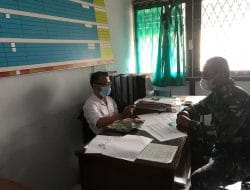 Satgas TMMD Ke-111 Kodim 1207/Pontianak Kunjungi Staf Eksbang Kantor Camat Kuala Mandor B   