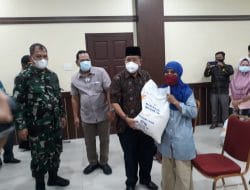 Dandim 0212/Tapsel Hadiri Lounching Penyerahan Bantuan Beras Dimasa PPKM