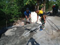 Satgas TMMD Lansir Tanah Urug Untuk Penimbunan Rehap RTLH
