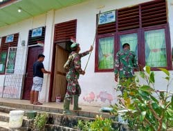 Semangat Satgas TMMD Kodim Tapsel Giat Cat Sekolah, Jadi Motivasi Siswa SDN 101311