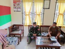 Pendaftaran Calon Penerima Vaksin, Satgas TMMD Kodim Tapsel Koordinasi dengan Kapuskesmas Angkola Barat