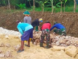 Satgas TMMD Ke-111 Kodim 0817/Gresik Pacu Pembangunan Jalan