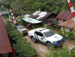 Iring-iringan Mobil Bupati Tiba di Lokasi TMMD Kodim 0212/TS