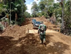 Jalan baru Mempermudah Transportasi Petani dalam Mengangkut Hasil Panen, TMMD Kodim Tapsel
