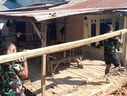 Satgas TMMD Ke-111 Kodim 1202/Singkawang Angkut Bahan Material Untuk Pengecoran Jalan