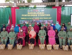 Persit Kodim 1009/Tanah Laut Dan Dinas Kesehatan Hadir Di Lokasi TMMD Ke-111