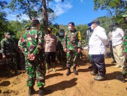 Tim Masev Mayjen TNI Eka Wiharsa di Titik Nol TMMD Tetap Jalankan Prokes