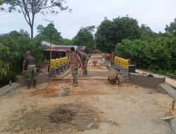 Inilah Penampakan Jembatan Yang Sekarang Kokoh Berkat TMMD Ke-111 Kodim 1202/Singkawang