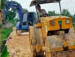 Waktu Semakin Sedikit, Satgas TMMD Pacu Pekerjaan Pengerasan Jalan