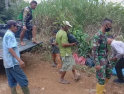 TMMD Kodim Tapsel Peduli Lingkungan Bagikan Bibit Pohon ke Warga