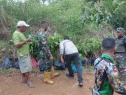 Sukarela Bagikan Bibit Tanaman Kepada Warga Desa Siuhom, TMMD Kodim Tapsel