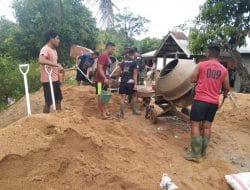 Kekompakan anggota satgas TMMD dan masyarakat semangkin meningkat