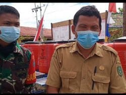 Terlihat Kekompakan Anggota Satgas TMMD Ke 111 Kodim 1202/Skw Dengan Aparat Desa