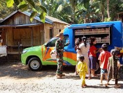 Hadirnya Pusling Di Lokasi TMMD Ke-111 Kodim 1009/Tla Minat Membaca Anak-Anak Semakin Meningkat