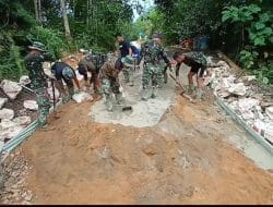 Warga Desa Ucapan Terima Kasih Dan Rasa Syukur Kepada Satgas TMMD Ke 111 Kodim 1202/Skw.