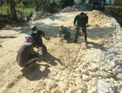 TMMD Belum Berakhir Pembangunan TPT Sungai Tretek, Dilanjutkan