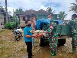 TMMD Tapsel Salurkan Bantuan Sembako