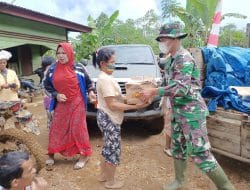 Baju Loreng Giat Bagi Sembako TMMD Kodim Tapsel