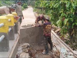 Pembangunan Satgas TMMD Regtas Ke 111 Kodim 1202/Skw Sebentar Lagi Akan Bisa Di Akses Oleh Masyarakat Desa Setangau Jaya