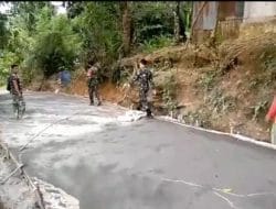 Dansatgas Cek Pembangunan Jalan Di Desa Sentangau Jaya