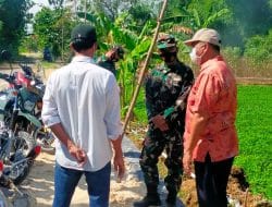 Di Dampingi Pasiter Kadis Perkim Lakukan Pengecekan Pengerjaan TMMD