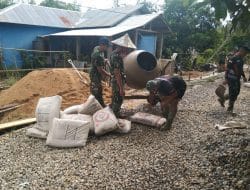 Manual, Satgas TMMD ke-111 Kodim 1202/Skw Aduk Bahan Material Bangunan Semen