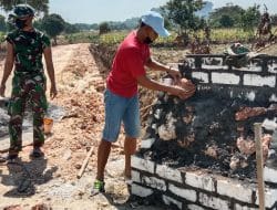 Anggota Satgas Sudah Mulai Membangun Prasasti TMMD