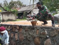 Berburu Waktu, Warga Dan Satgas Bahu Membahu Kebut Kerjakan TPT