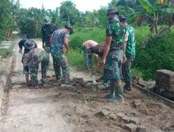 Berbeda-Beda Tugas Kerja Dilokasi TMMD, Namun Tetap Semangat