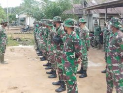 Awali Kegiatan Apel Pagi Dengan Mengecek Kesiapan dan Pembagian Tugas Satgas TMMD Ke-111   