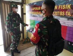 Sertu Asiani Babinsa Koramil 1207-06/Sungai Ambawang Dampingi Kasdim 1207/Pontianak Dalam Rangka Kunjungan di Posko TMMD Ke-111   