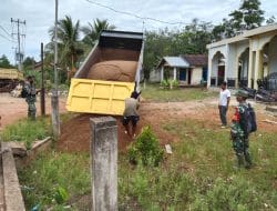 Pelaksanaan Pengecekan Material dan Kondisi Sasaran TMMD Ke-111 di Desa Kuala Mandor B