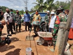 Peletakan Batu Pertama Sebagai Simbol Dimulainya TMMD Ke-111 TA. 2021