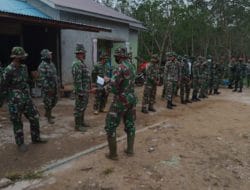 Puluhan Prajurit Gabung Masuk Lokasi TMMD Ke-111 Kodim 1207/Pontianak
