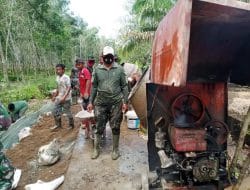 Teknisi Molen Selalu Siap di Lokasi TMMD Ke-111 Kodim 1207/Pontianak