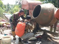 TMMD Ke-111 Kodim 1207/Pontianak Wujud Nyata Bela Negara Dimasa Damai Bersama Warga Desa Kuala Mandor B   