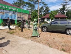 Ketua Persit KCK Cabang LI Kodim 1207/Pontianak Kunjungi Puskesmas Kuala Mandor B di Lokasi TMMD Ke-111
