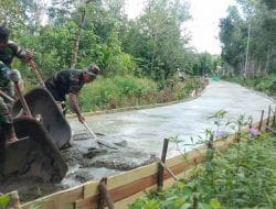 Berkat TMMD Ke-111 Kodim 1207/Pontianak, Warga Dusun Maju Jaya Akhirnya Punya Jalan Mulus