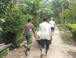 Terus Dilakukan Pengedropan Material Program TMMD Ke-111 TA. 2021 Kodim 1207/Pontianak