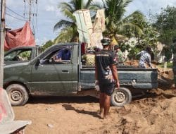 2 Unit Mobil Dinas Lapangan Kodim 1207/Pontianak Bertempur di Lokasi TMMD Ke-111