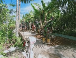 Semangat Juang Satgas TMMD Ke-111 Kodim 1207/Pontianak di Dusun Maju Jaya